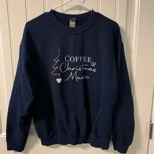 Coffee & Christmas music sweatshirt